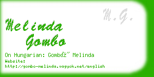 melinda gombo business card